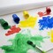 BAZIC 4 Color Poster Paint Set, 0.61 fl oz Each, with Brush, Smooth Even Coverage, for Kids Painting, Art Class, Craft Projects